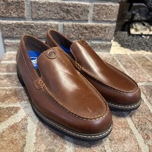 Nunn Bush Owen II Moc Toe Venetian Loafer Dress Shoes Cognac 85153-221 Size 12W